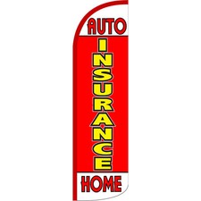 Insurance Auto/Home 3 ft X 11 1/2 ft Windless Swooper Flag Flag Only 