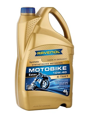 16 Liter (4x4L) RAVENOL Motobike 4-T Ester SAE 10W-40 Motorenöl M