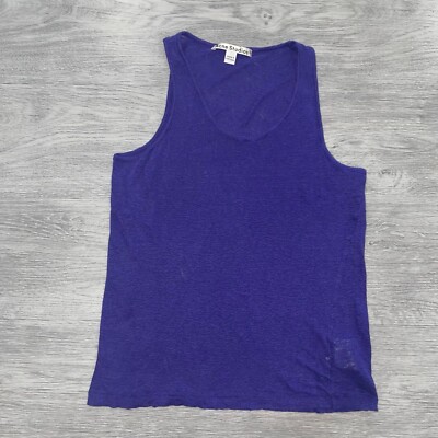 Acne Studios Zaar Linen Tank Women s Medium Scoop Neck Relaxed Slouchy Gauzy