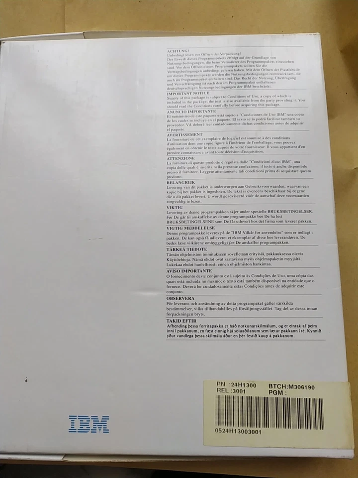 RARITÀ - IBM OS/2 Warp Version 3 + BonusPak - Italiano - 3½″ Nuovo Imballato - Imagen 2 de 4