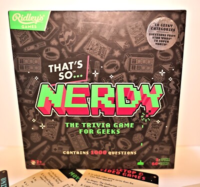 That's So Nerdy Party Quizspiel von Ridleys, 1000 Fragen komplett gebraucht verpackt