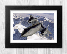 SR71 Blackbird A4 picture photograph poster Choice of frame