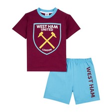 Image of West Ham United F.C. Boys Pyjamas, West Ham T-Shirt and Shorts PJs Set