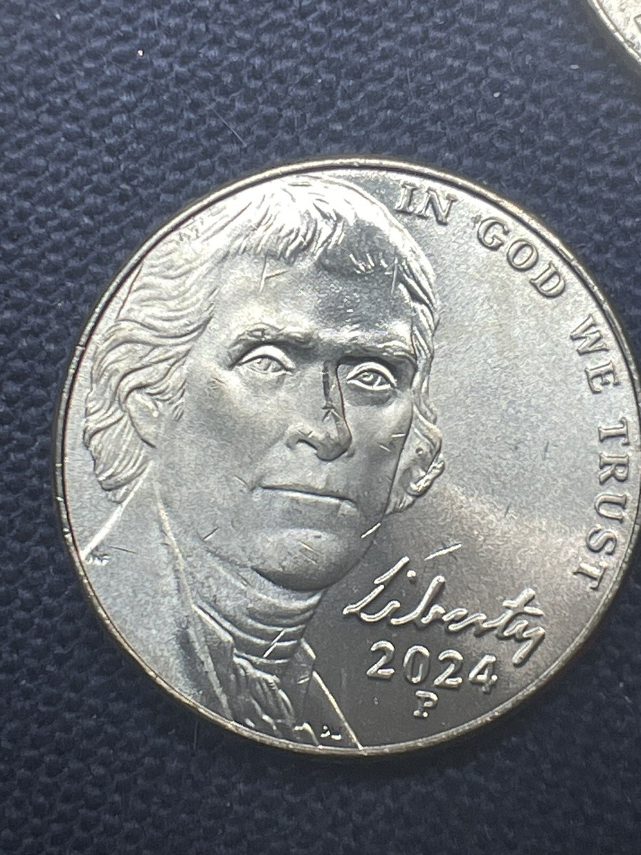 2024 P- Jefferson Nickel Beehive and Bees Error- Die Chips Gouges