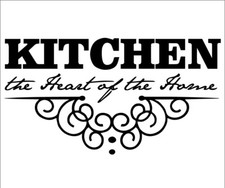Kitchen Heart of the Home Quote Wall Mural Decal Vinyl Art Decor Sticker