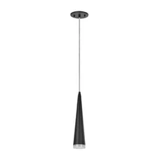 Aspen Creative Corporation 1-Light Matte Black Integrated LED Mini Pendant