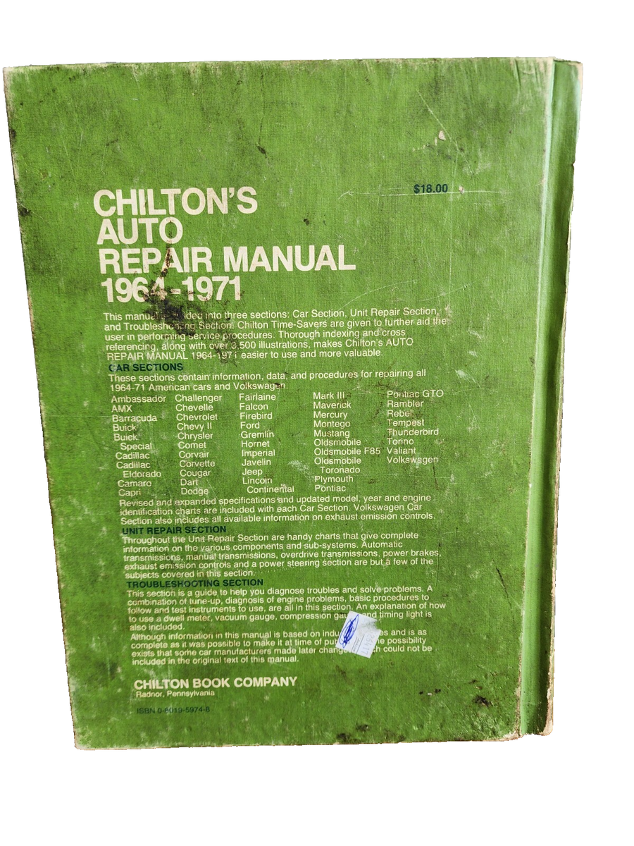 Chiltons auto repair manual 1964-1971 | eBay