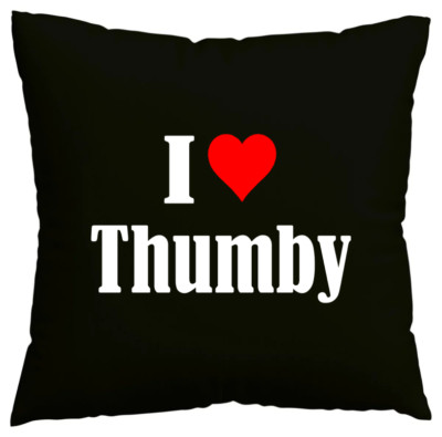 Kissenbezug I Love Thumby Ich liebe Thumby Schwarz 137851