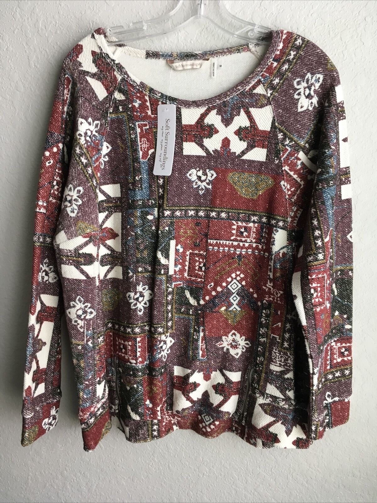 Soft Surroundings Rust Casablanca Pullover Sweater Medium M Retail $89