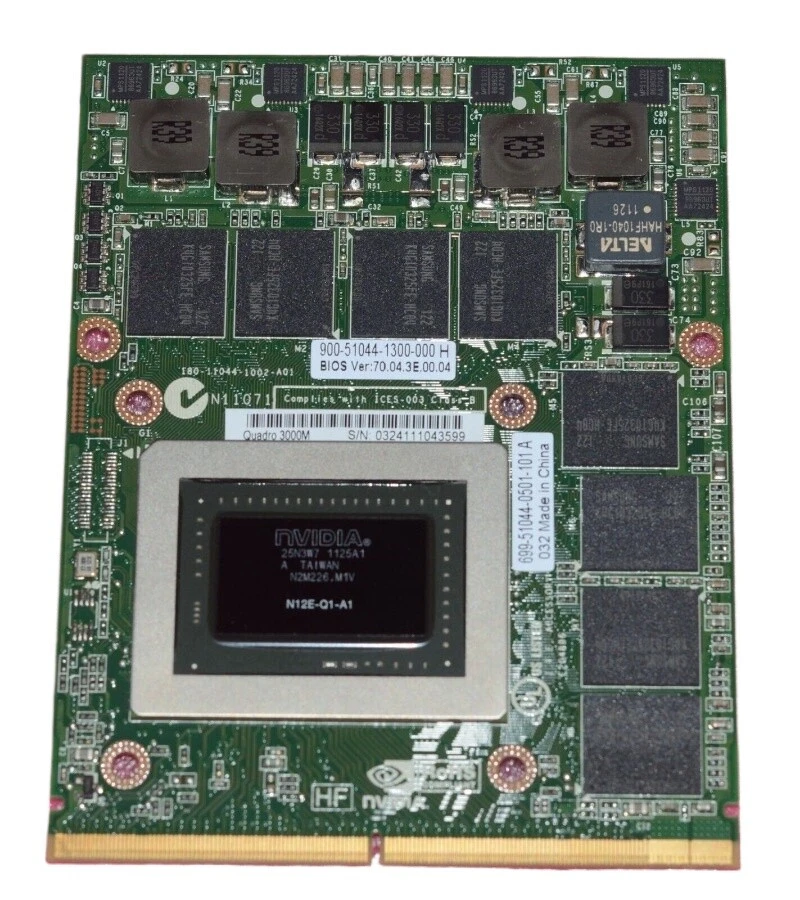 NVIDIA QUADRO Q3000M 2GB Video Card N12E-Q1-A1 8770W 8760W Dell M6600 M4600 - Image 2 of 4
