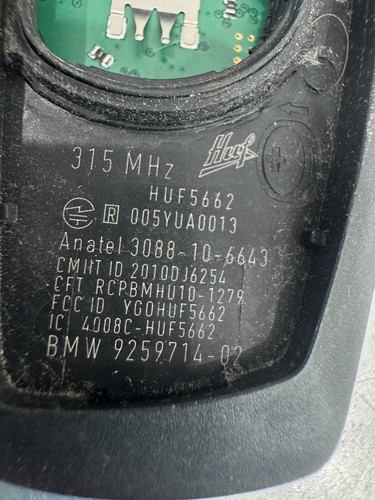 OEM BMW SMART KEY FOB KEYLESS REMOTE ALARM YGOHUF5662 4 BUTTTON 315Mhz - Picture 3 of 4