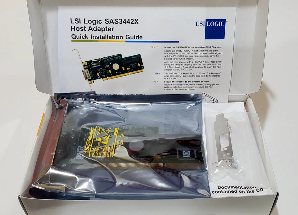LSI SAS3442X-R L3-00116-02C, 3Gb/s, SAS/SATA Host Bus Adapter w/ Integrated RAID - Image 2 of 4