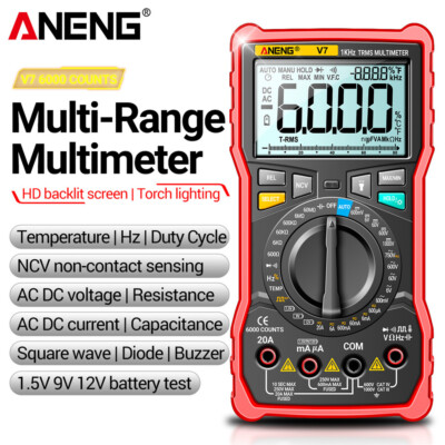 Digital Multimeter Messgerät LCD Strommesser Strom AC DC Voltmeter Amperemeter