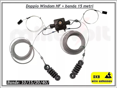 ANTENNA DOPPIO DIPOLO ASIMMETRICO PER BANDE 40-20-15-10 METRI - 1KWatt *new*