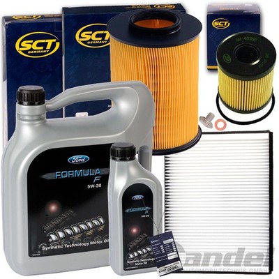 FILTERSET INSPEKTIONSPAKET+ FORD FORMULA F 5W30 passend für FOCUS 3 KUGA 2 CMAX