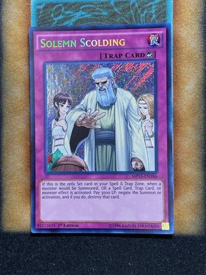Yugioh Solemn Scolding MP15-EN186 Secret Rare 1st Ed NM | eBay