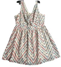 Forever 21 plus sleeveless Multi Colored Chevron Dress Size 1X