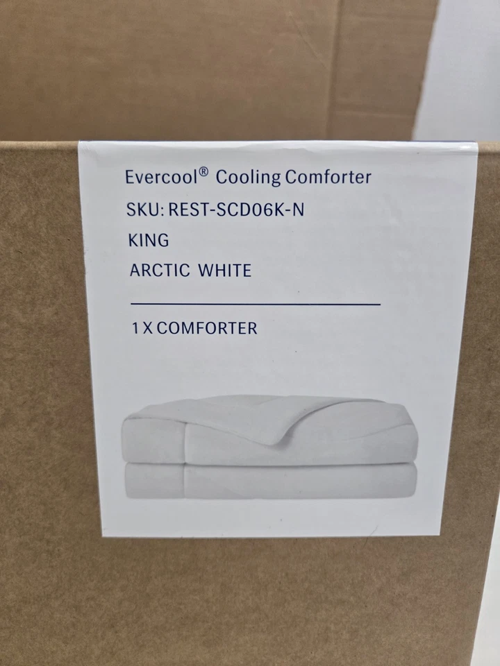 REST® Evercool® Cooling Comforter KING Bed Hot Sleepers Blanket ARTIC WHITE - Image 2 of 4