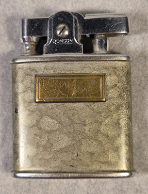 Vintage 1940's Ronson ''Princess'' Pocket Cigarette Lighter Green (Made In USA)