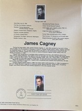 USPS Souvenir Page 3329 James Cagney Actor Burbank California 