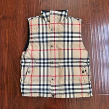 Burberry Reversible Puffer Down Vest Mens Siz...