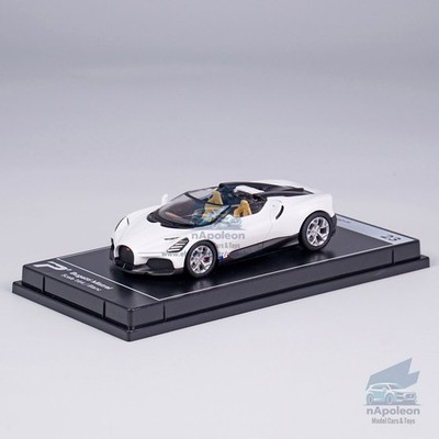 1/64 Bugatti Mistral Model Car Alloy Diecast Vehicle Collection Kids Gift White
