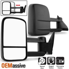 Fit 1988-98 Chevy Gmc Ck 1500 2500 3500 Towing Manual Side Mirrors Replacement