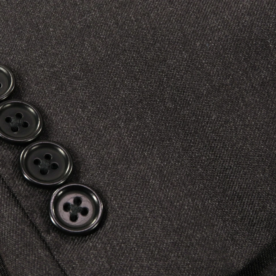 Canali 套装 42R 木炭 1934 羊毛夹克外套平前裤裤 36x29 — 第 2/4 张图片