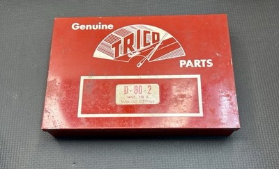 Vintage Trico Windshield Wipers Small Parts Kit Metal Box Case w/ Compartments