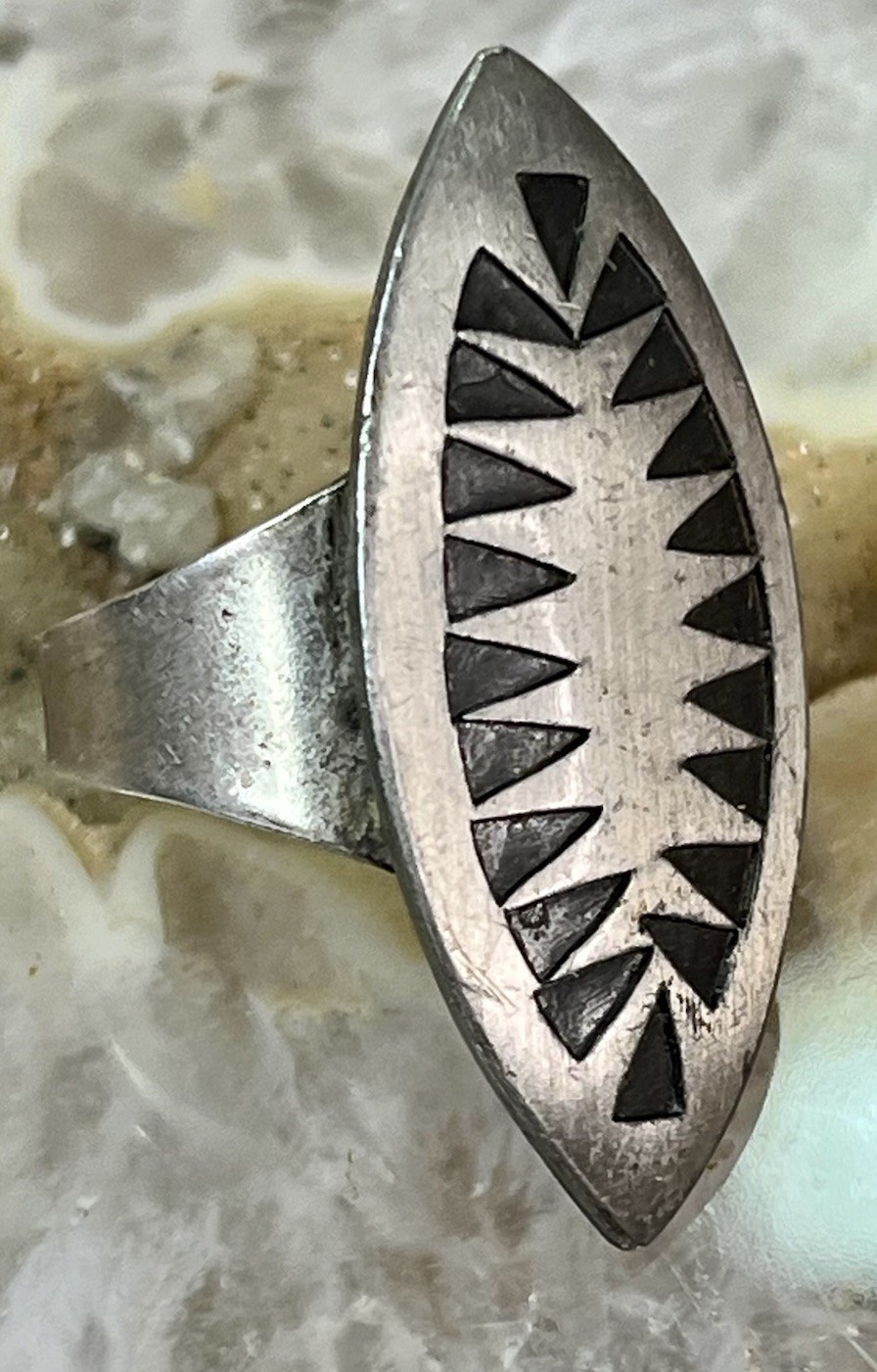 Denmark Sterling Silver Ring Geometric Triangle S… - image 5