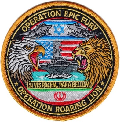 Operation Epic Fury & Roaring Lion Joint Ops Embroidered Morale Patch