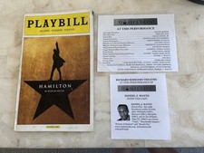 Hamilton Playbill  2015 Broadway NYC  Groff,  Miranda Daniel J Watts Rare