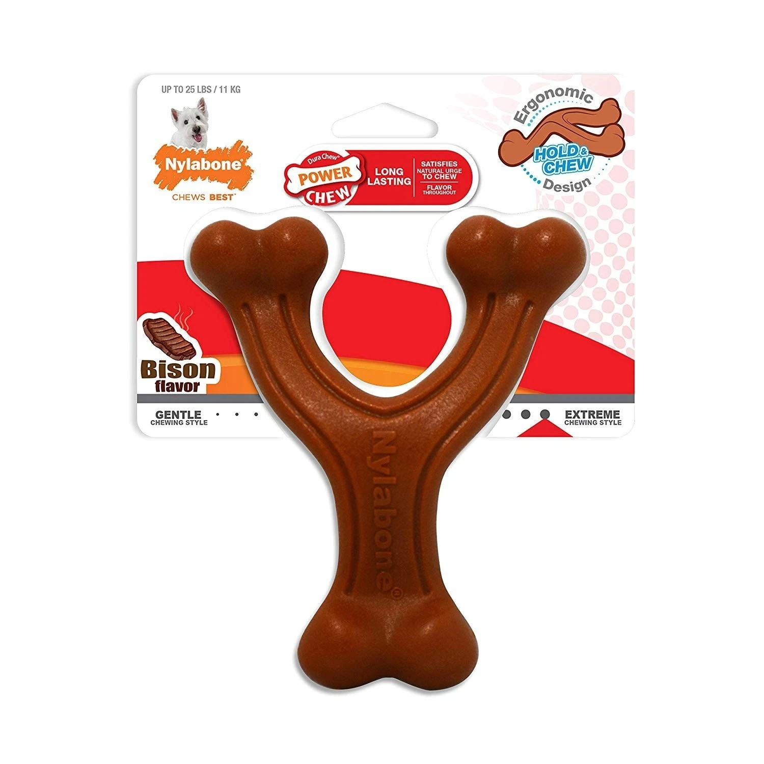 Nylabone Power Chew Textured Bison Flavored Large Sized Wish
