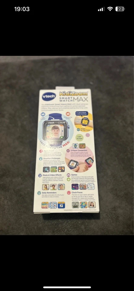 VTech KidiZoom Smart Watch Max Blue for Kids Dual Camera, Game-Based Learning - Image 2 of 4