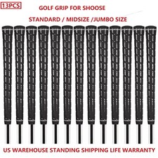 13Pcs Golf Grip Club Grip Tour Wrap High-Tack Rubber Girp Durability Grip Black