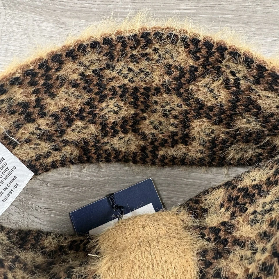 Diadema suave de invierno Crown & Ivy para mujer cálida leopardo animal guepardo Foto 3 de 4