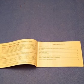 Tengen R.B.I. Folleto manual de instrucciones de b&eacute;isbol para Nintendo NES, ingl&eacute;s