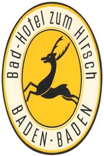 Vintage German Hotel Poster - Baden-Baden🦌 1960s - 24x36” Hi-Res💎 Print - 200