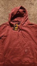 NWT Carhartt Women's Relaxed Fit Midweight French Terry Hoodie Small Red
