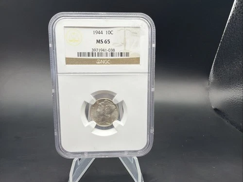 1944 P 10C Mercury Silver Dime - NGC MS65 - Free US Shipping