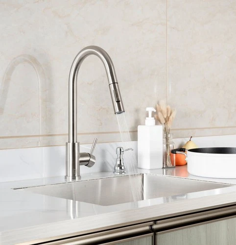 Elegant Lighting FAK-302 Jack 1.8 GPM 1 Hole Pull Down Kitchen - Black - Picture 8 of 12