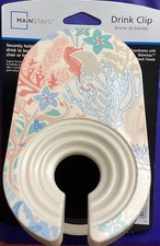 Mainstays Drink Clip Holder for Beach Lounge Chair Coral Reef Gift Plastic Wine