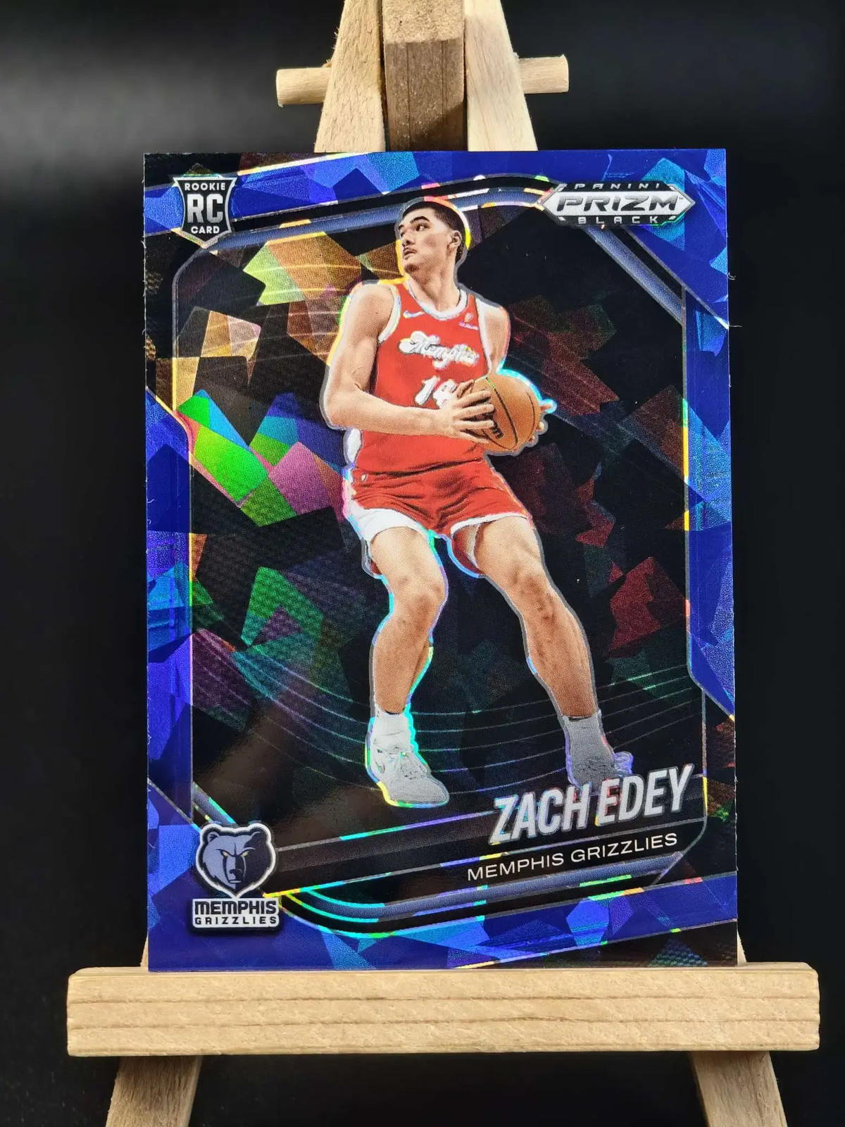 Zach Edey 2024-25 Panini Prizm Black RC Blue Ice Prizm /125 #64 （01） -FP50