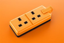 Masterplug Permaplug ELS132O - 13 Amp Heavy Duty 2-Gang Trailing Socket - ORANGE