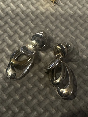 Vintage Napier Two-Tone Silver and Gold Tone Triple Oval Link Drop Doorknocker E