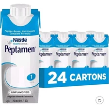 Nestle Peptamen 1kcal Tube Feeding Formula Unflavored 250 mL Carton 24ct 07/2026