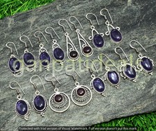 Amethyst Gemstone Earrings 10pcs Wholesale Lots 925 Silver Plated Jewelry