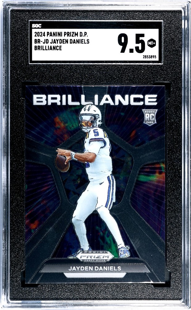 2024 Panini Prizm Draft Picks Brilliance BR-JD Jayden Daniels (RC) SGC 9.5 MINT+