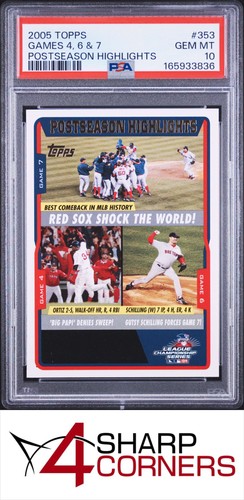 2005 TOPPS POSTSEASON HIGHLIGHT #353 DAVID ORTIZ RED SOX HOF PSA 10