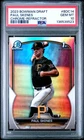 PSA 10 PAUL SKENES 2023 Bowman Chrome Draft Refractor BDC14 RC Pirates GEM MINT